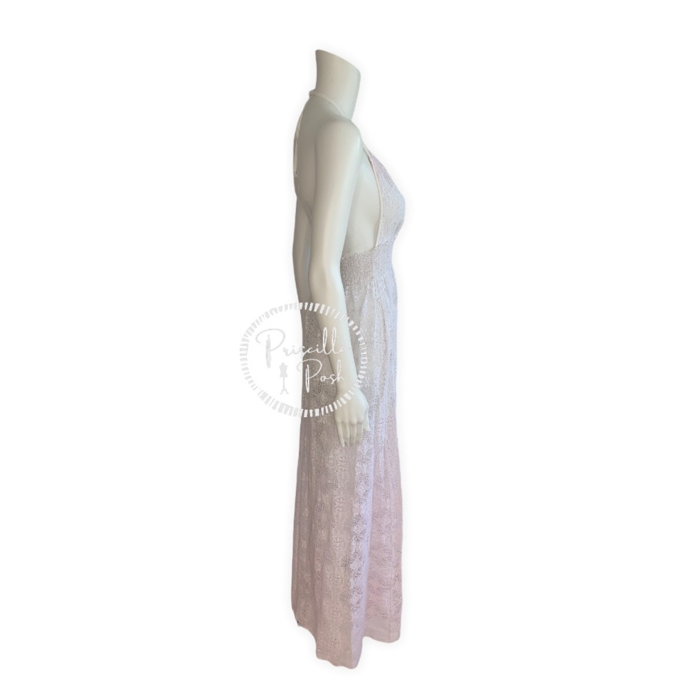 LoveShackFancy
Beach Shack Lace Maxi Dress Halter Neck Backless Ombre Lace - Picture 7 of 14